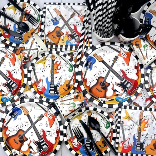 Guitar Birthday Party Decorations Set