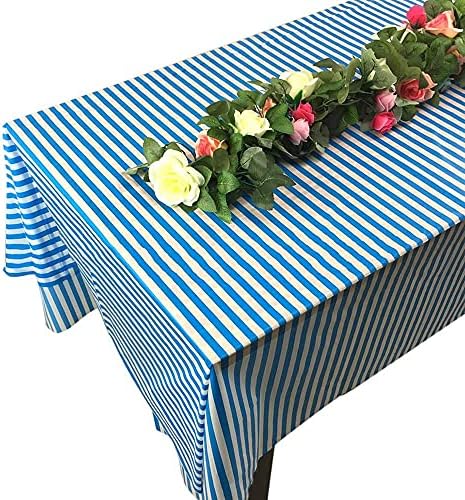 Vpang 2 Pcs Striped Plastic Tablecloths for Parties and Picnics