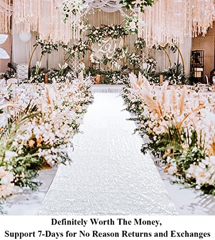 Glitter Aisle Runner for Weddings 2ft x 15ft Sequin Carpet