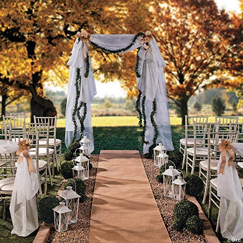 Fun Express Burlap Aisle Runner for Wedding Ceremony