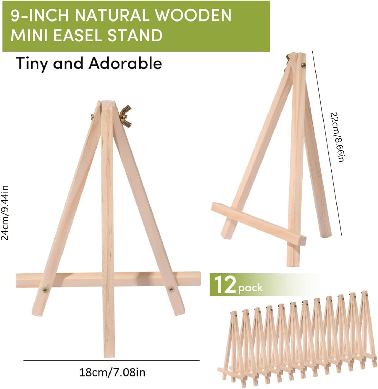 12 Pack Mini Wooden Easel for Painting Display