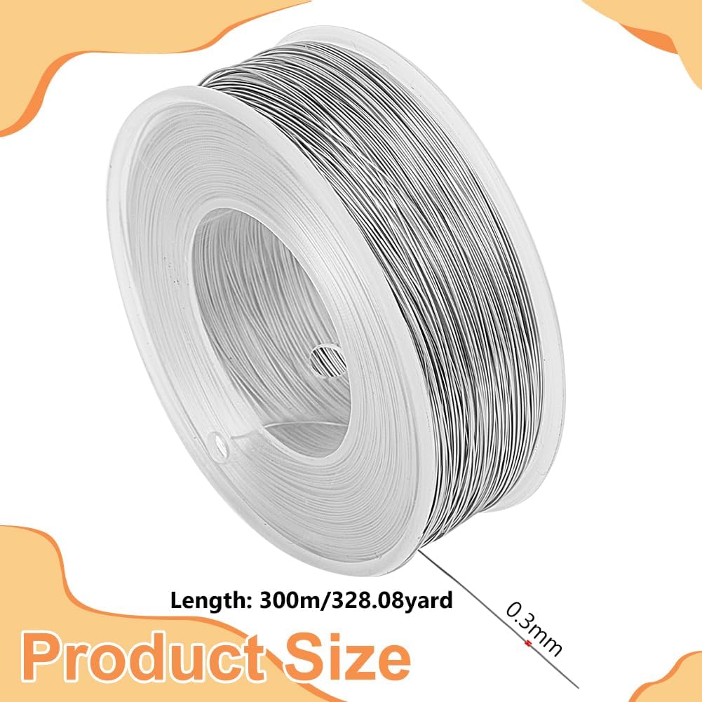BENECREAT 28 Gauge Stainless Steel Binding Wire for Jewelry Crafts