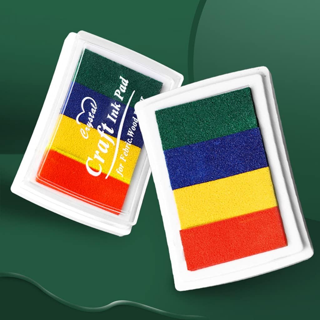 4 Colors Washable Stamp Ink Pads Non-Toxic for Kids