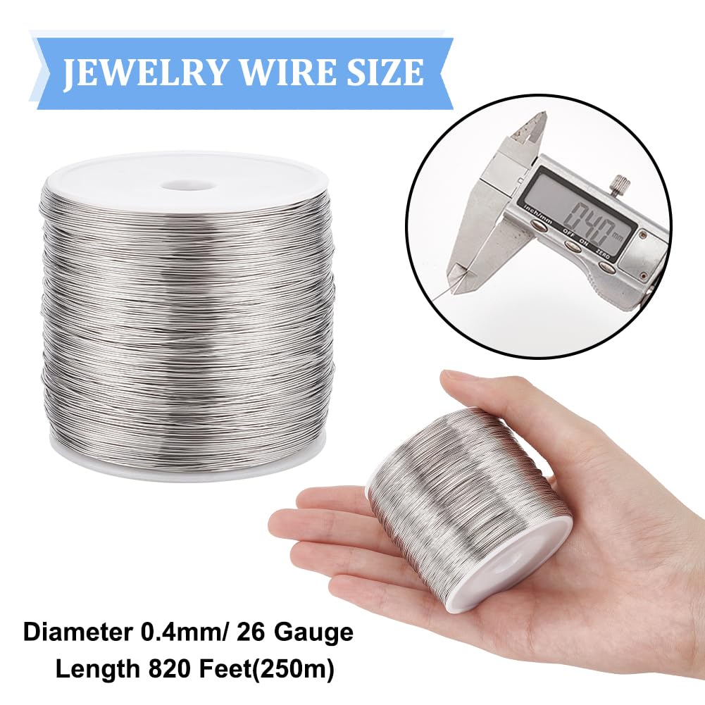 BENECREAT 820 Feet Tiger Tail Beading Wire 26 Gauge