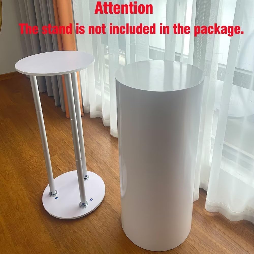 Lavender Stripe Round Pedestal Covers for Girls Birthday Party