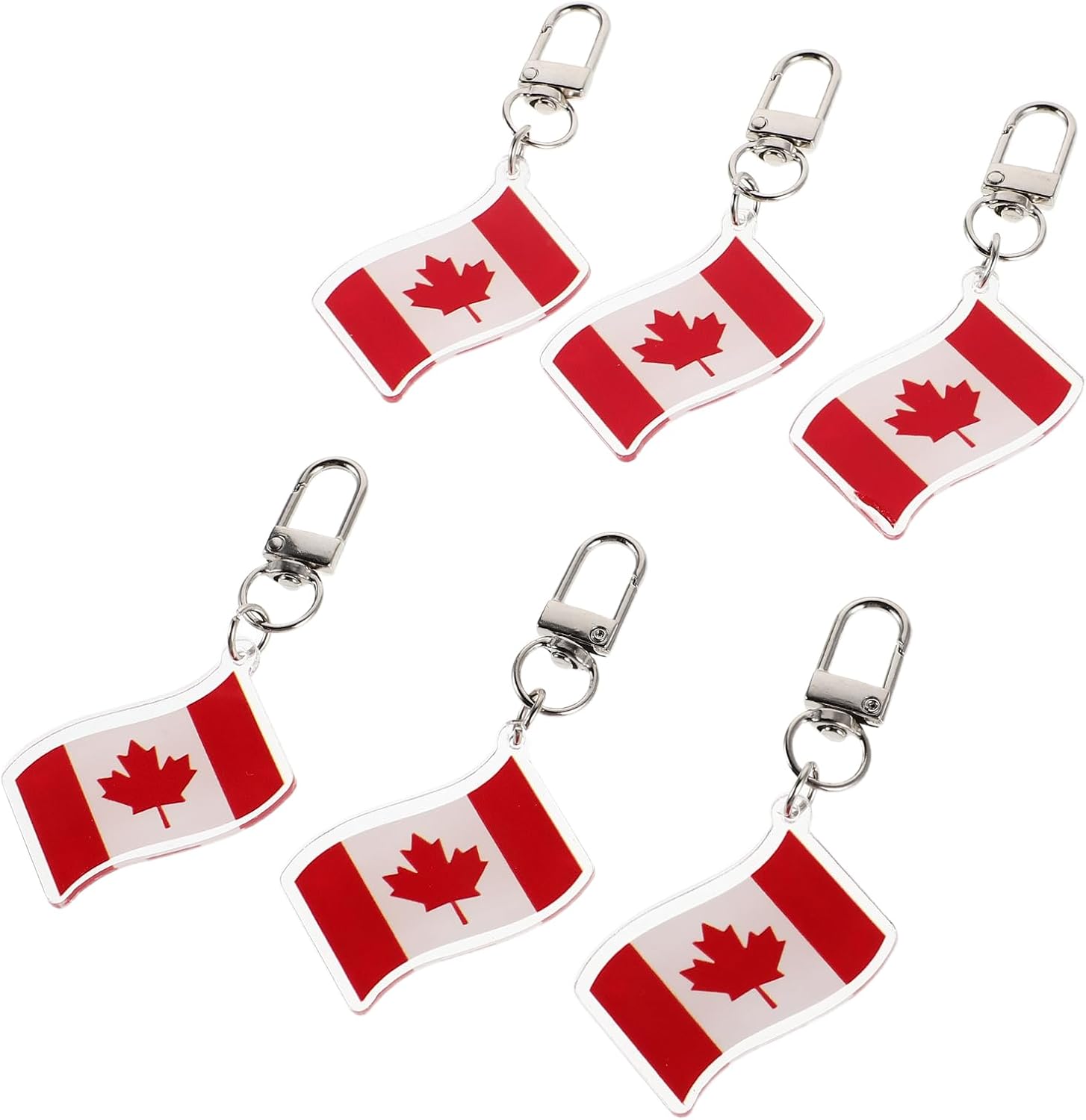 TIKTOLA 6pcs Canada Flag Keychain Souvenirs
