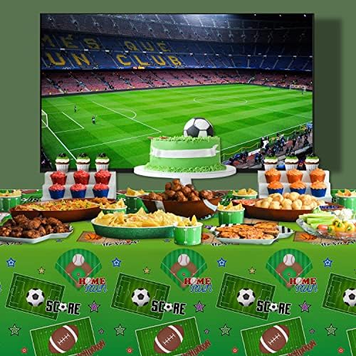 Xigejob Sports Party Tablecloth Set 3 Pack 54x108 Inch