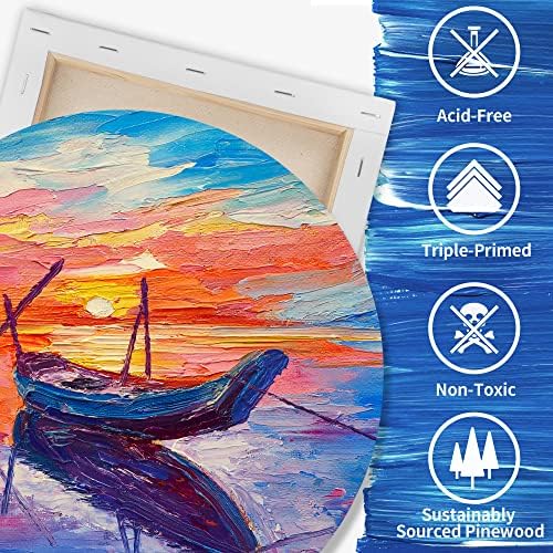 FIXSMITH 21 Pack Stretched Canvases for Painting