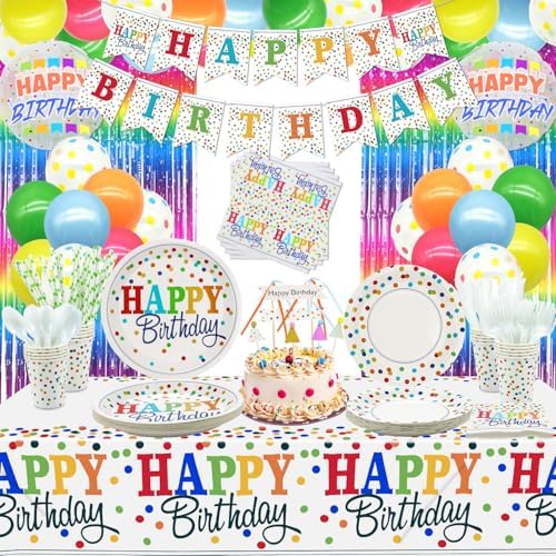 212 PCS Rainbow Party Decor Kit for 20 Guests