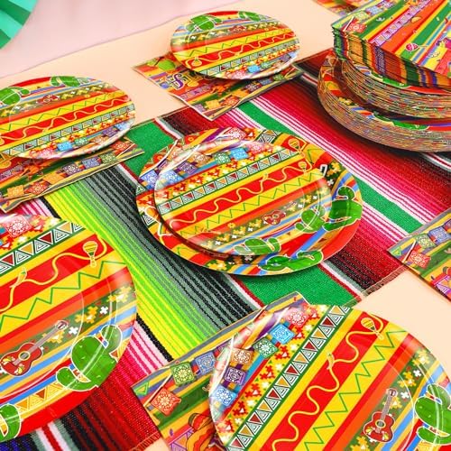 108 Pcs Mexican Fiesta Decorations for 36 Guests