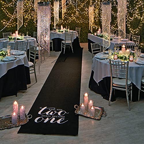 And The Two Shall Become One Black Aisle Runner