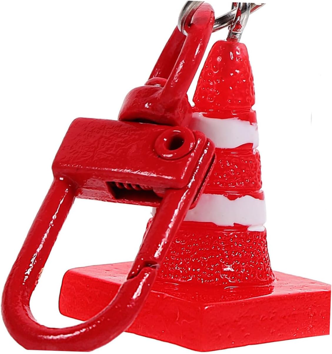 30pcs Resin Traffic Cone Keychain Charms for Bags and Accessories