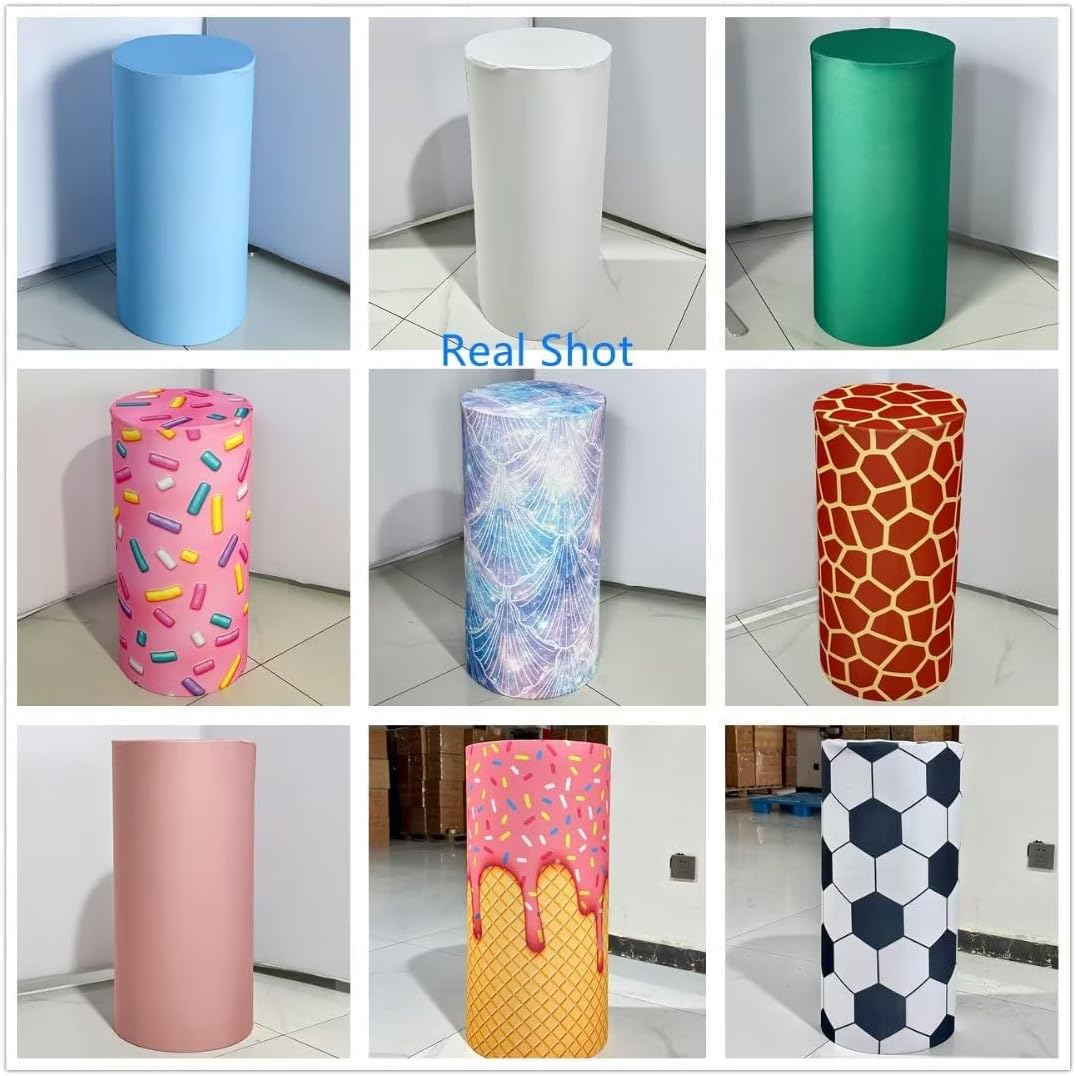 Light Pastel Pink Cylinder Spandex Cover for Party Decorations