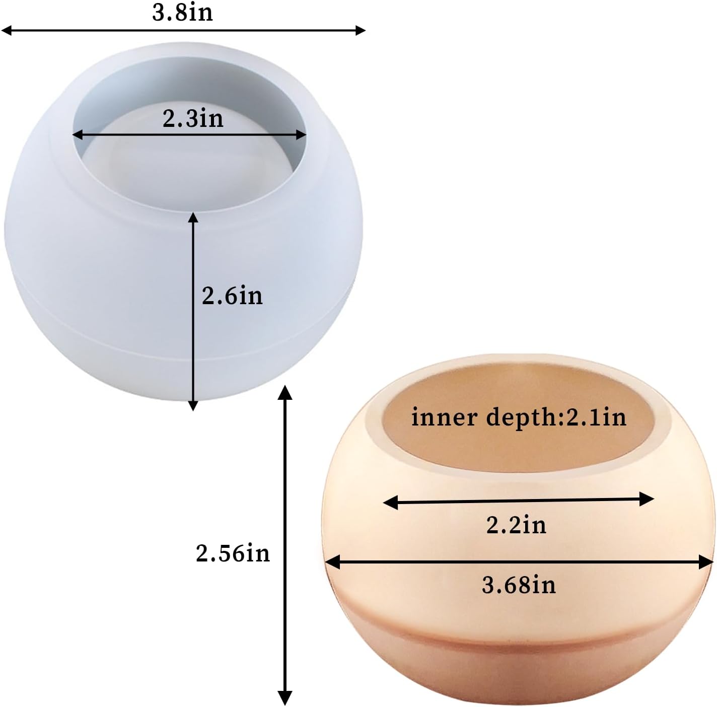 Wehous Round Candle Jar Silicone Resin Mold