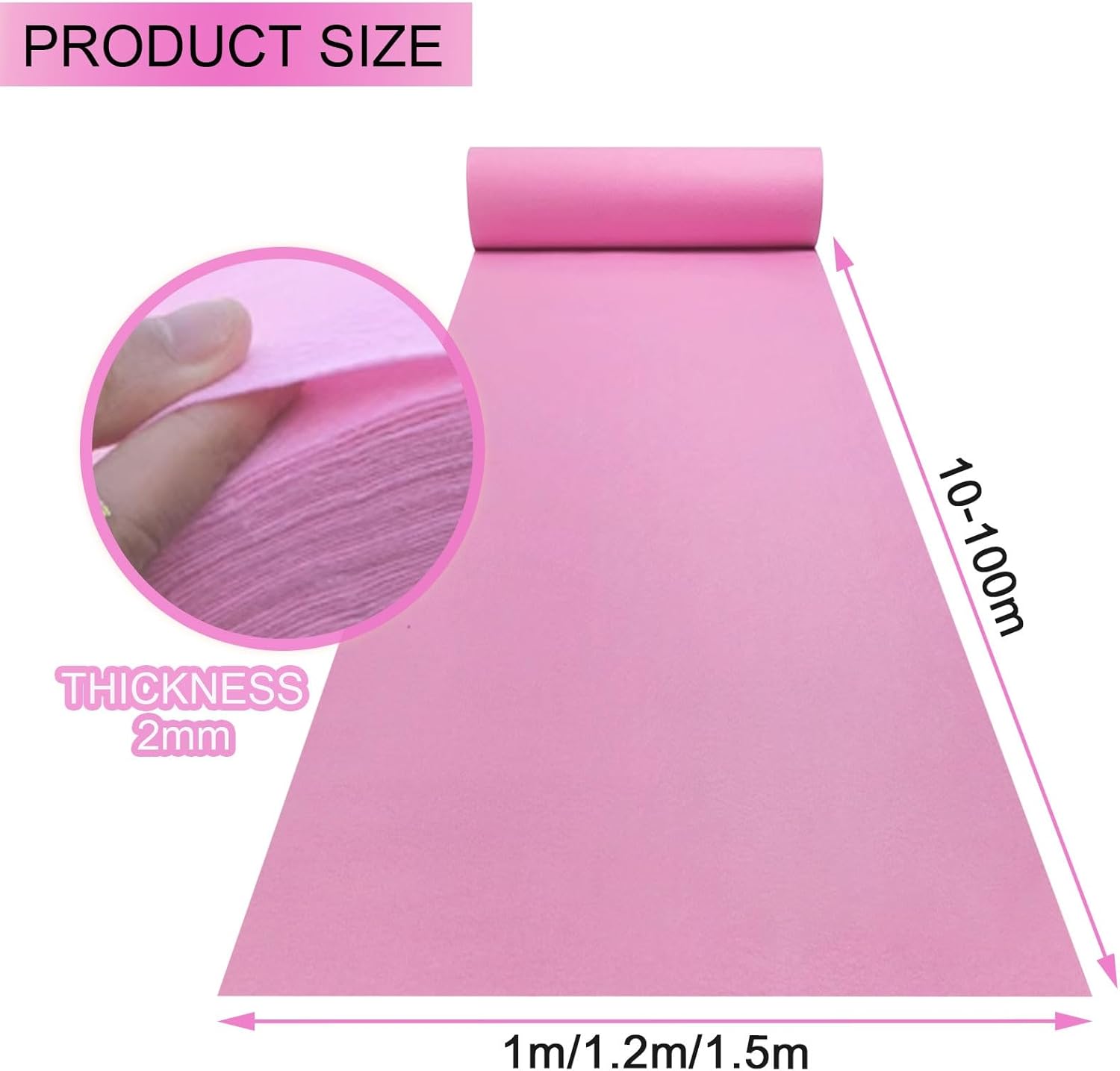 Pink Wedding Aisle Runner Rug 10m 20m Carpet for Events