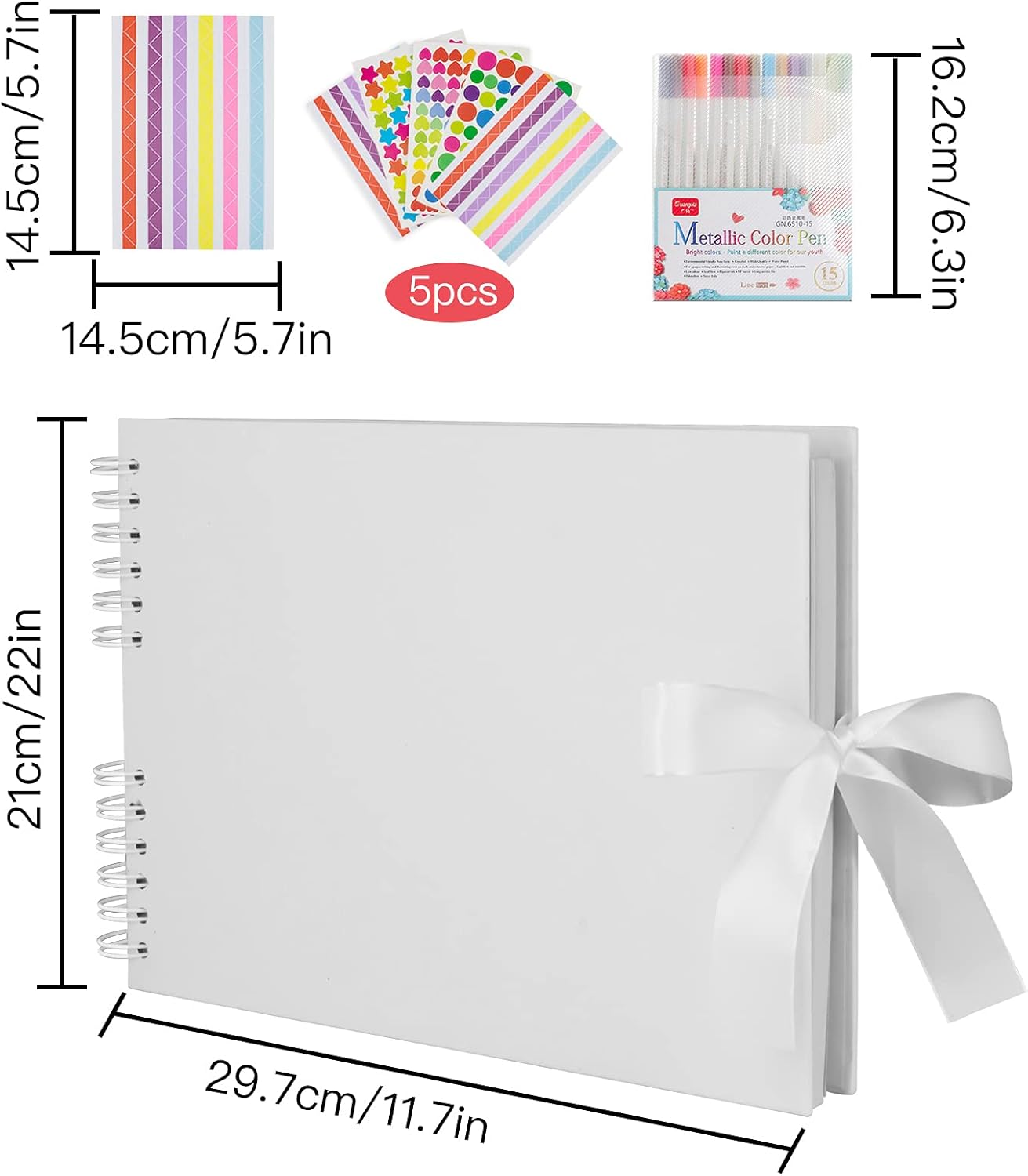 EVNEED Scrapbook Photo Album Wedding Guest Book