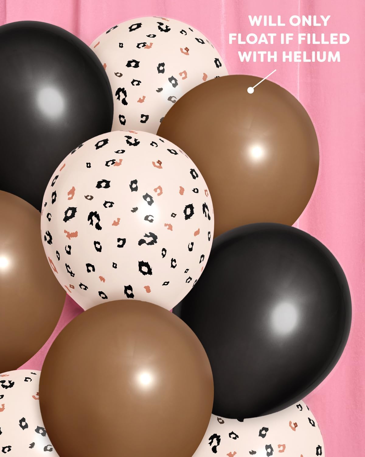 Cheetah Print Latex Balloons 24 Pack 12 Inch