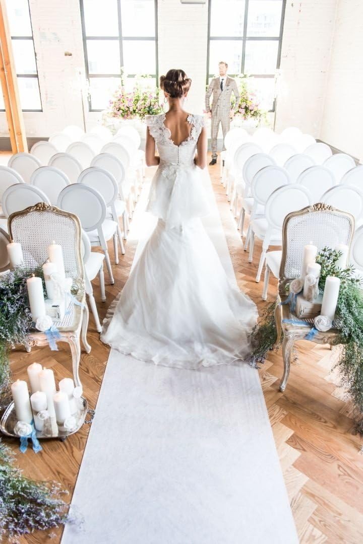 Wedding Aisle Runner Plain White 33g Non-Woven