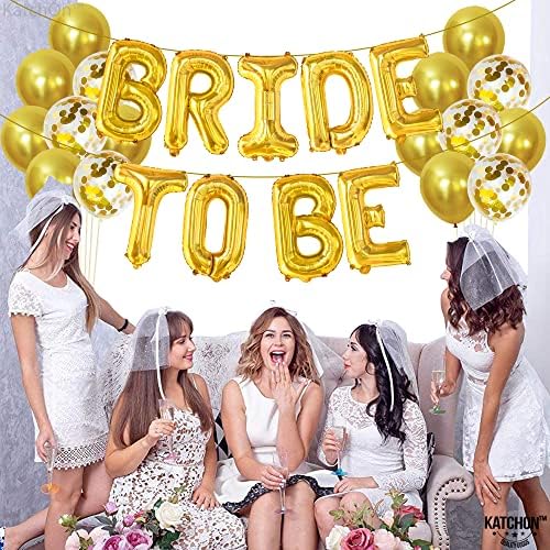 KatchOn Gold Bride To Be Balloon Set 16 Inch Pack of 23