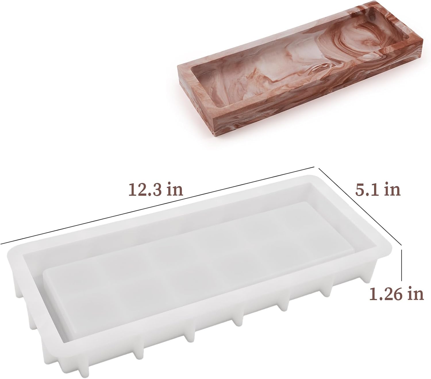 Wehous Large Rectangular Tray Mold With Edges 123in