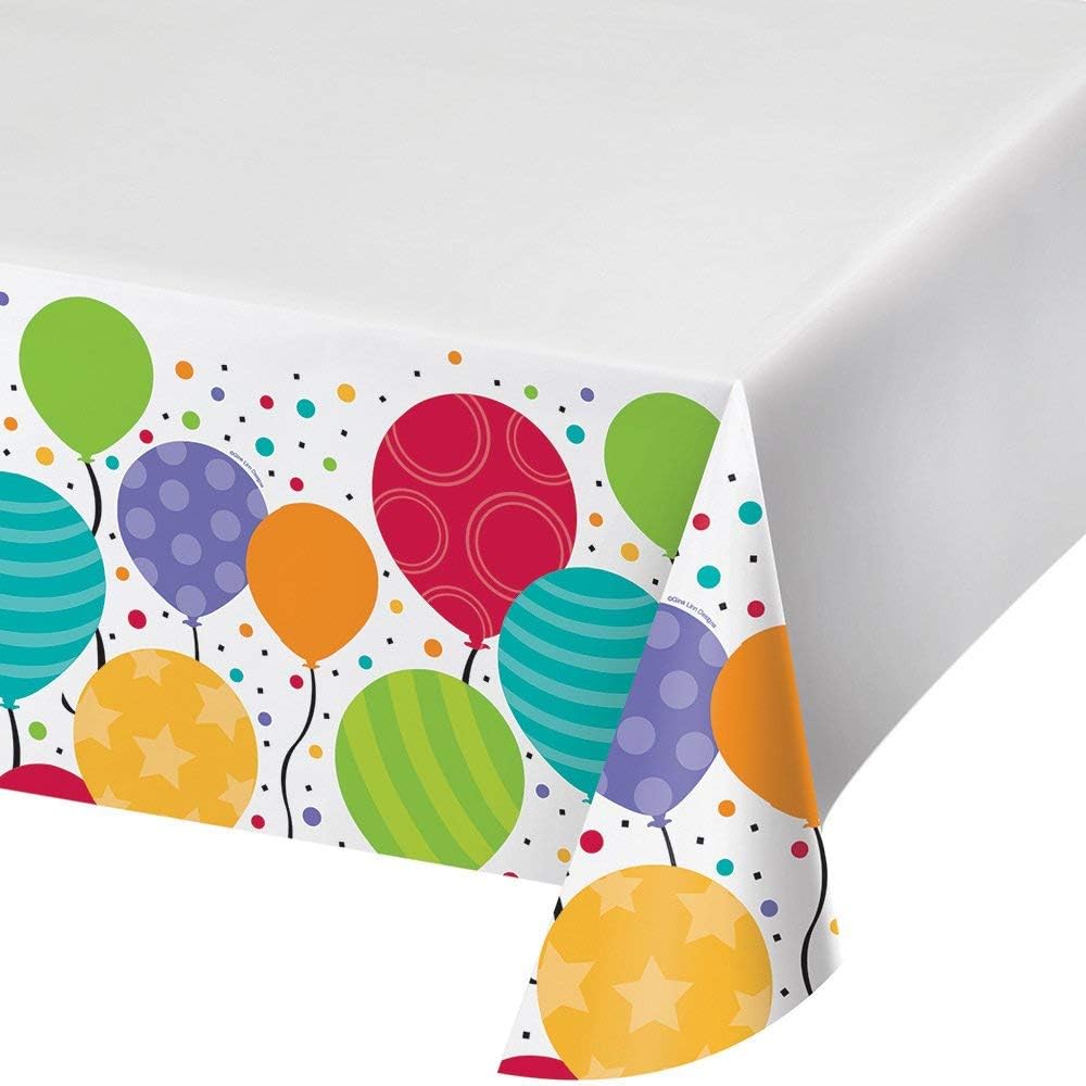 Creative Converting Balloons Table Cover 48x88 Multicolor