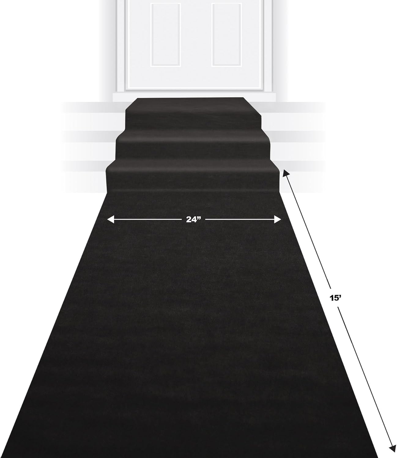 Beistle Black Novelty Aisle Runner Pack of 2