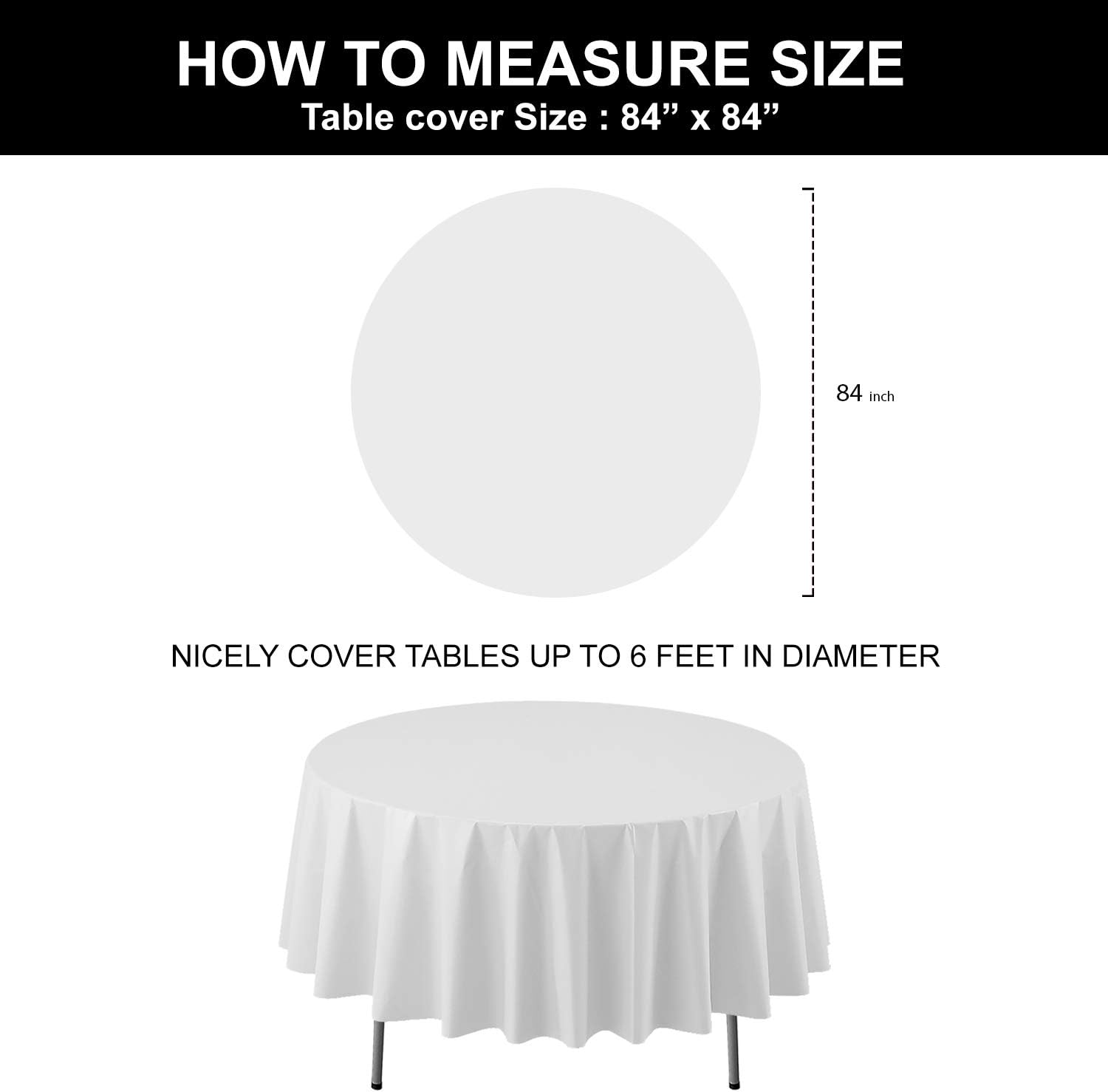 Party Essentials Heavy Duty 84 Inch Round Plastic Table Cover Hot Pink