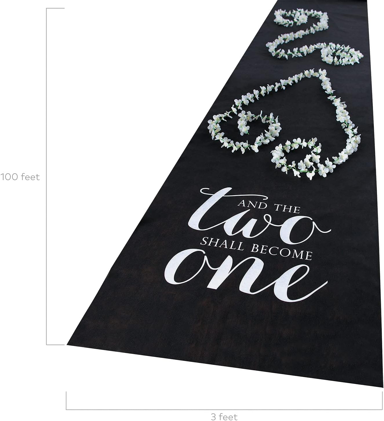 And The Two Shall Become One Black Aisle Runner