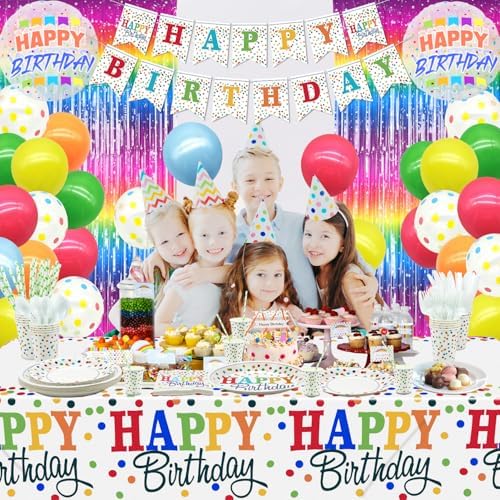 212 PCS Rainbow Party Decor Kit for 20 Guests