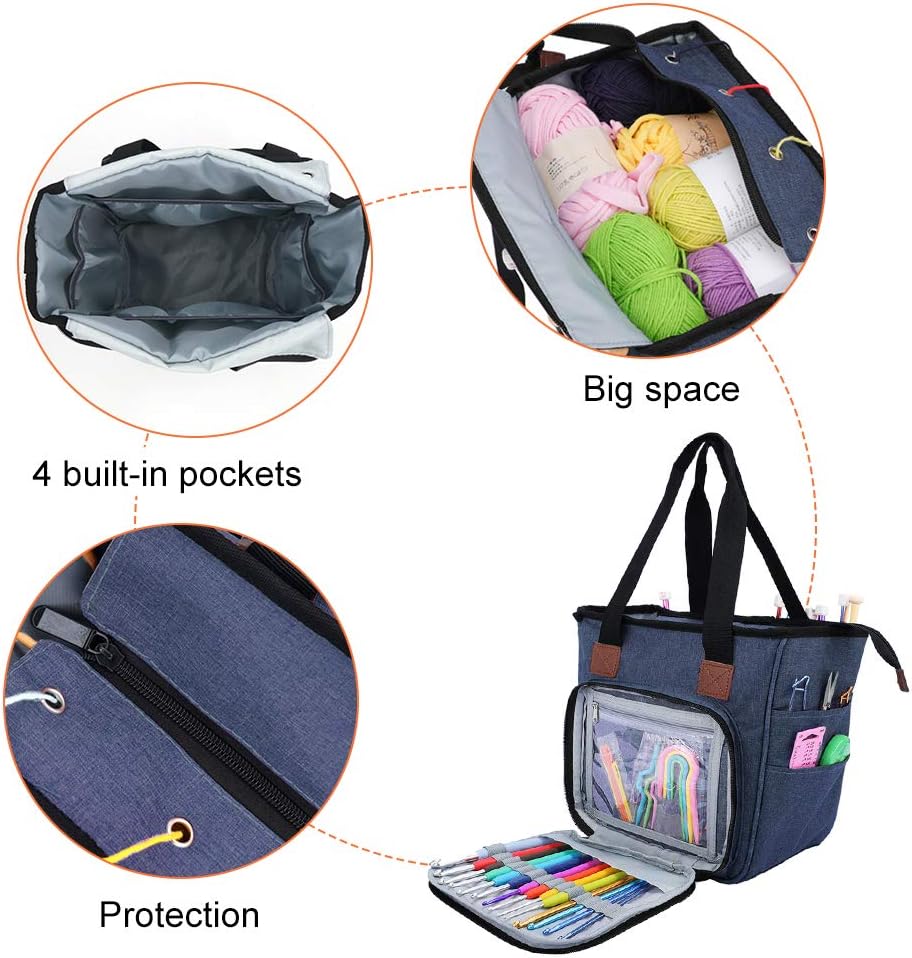 SumDirect Yarn Storage Tote Bag - Blue