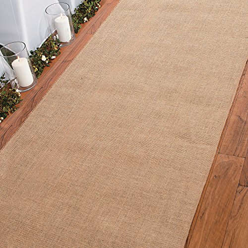 Fun Express Burlap Aisle Runner for Wedding Ceremony