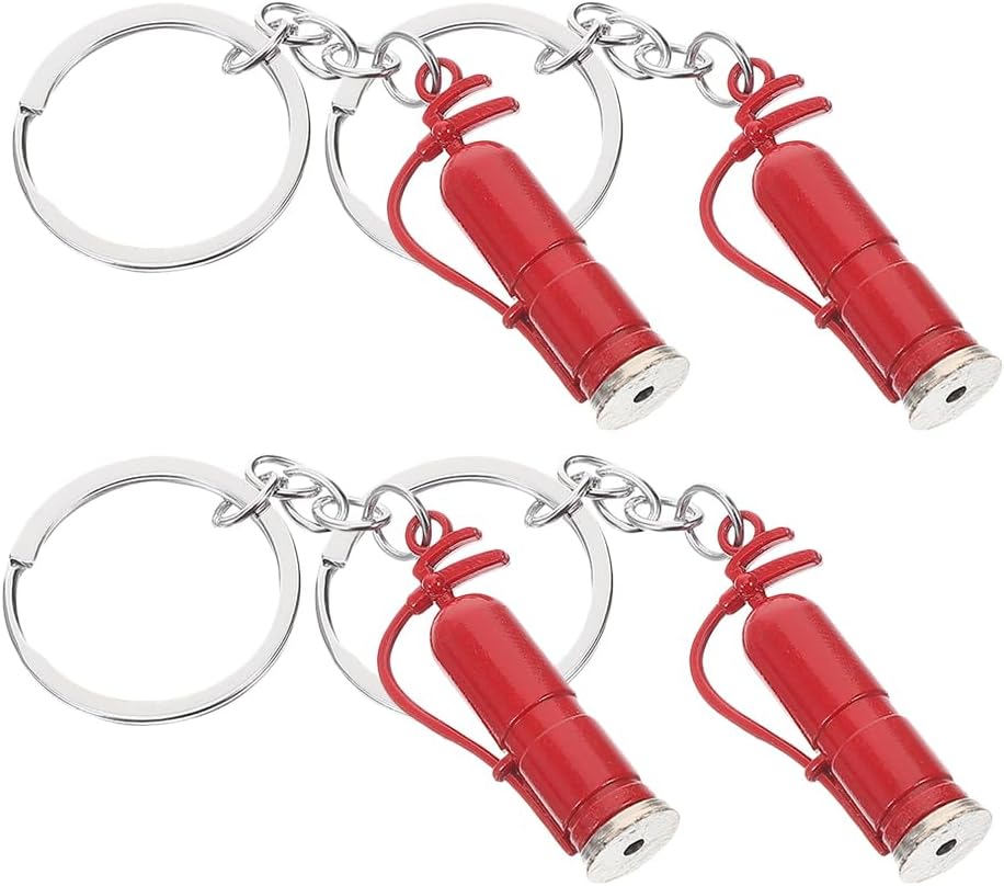 LUOZZY 4pcs Firefighter Keychain Decor