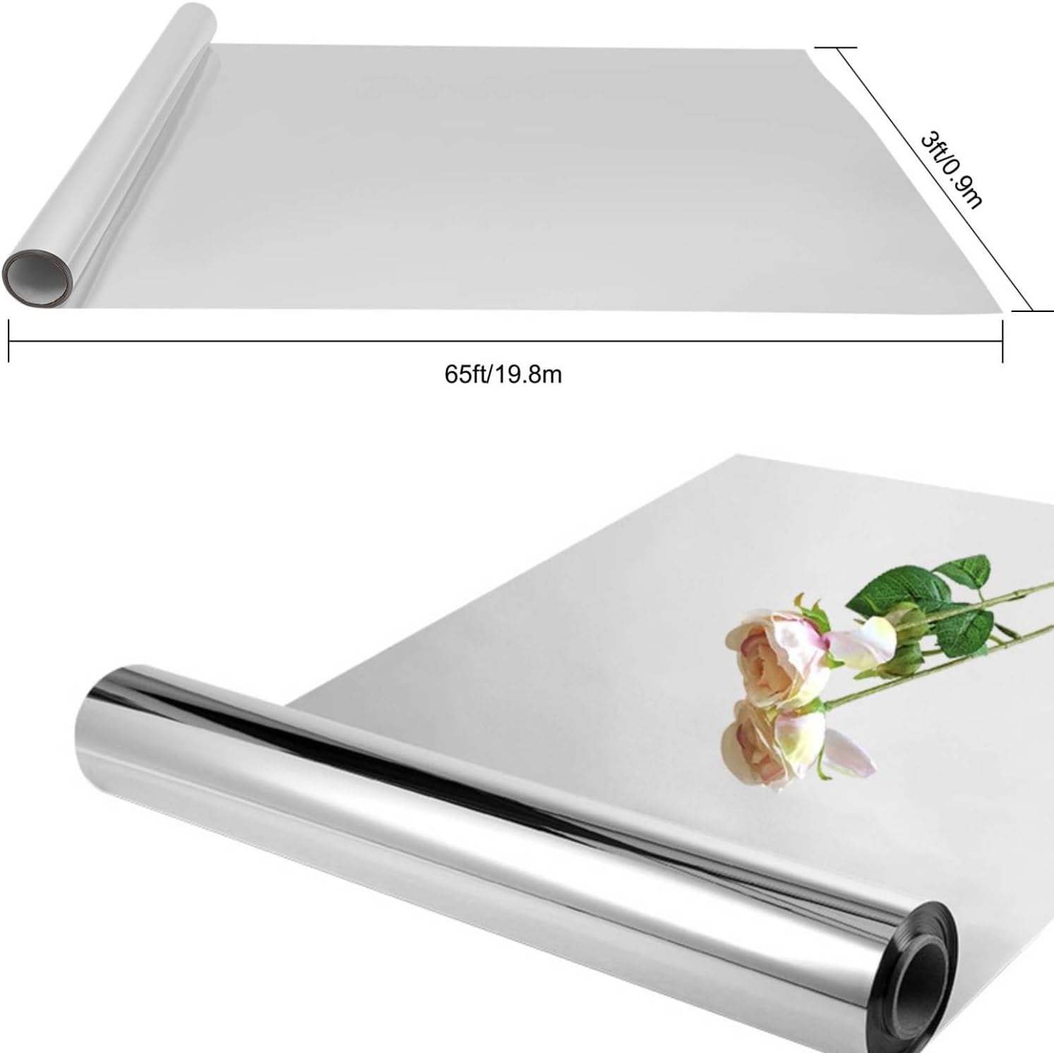 Silver Mirror Rug Wedding Aisle Runner 65x3ft