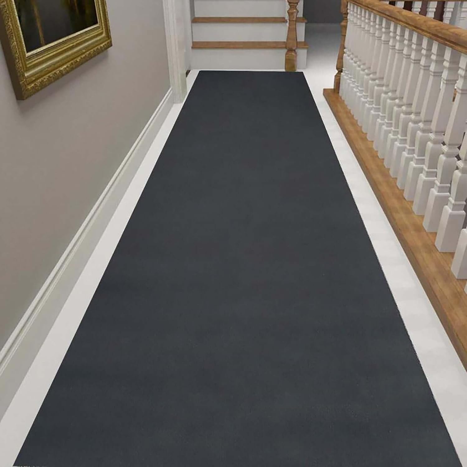 Efavormart 3FT x 50FT Black Glitter Aisle Runner