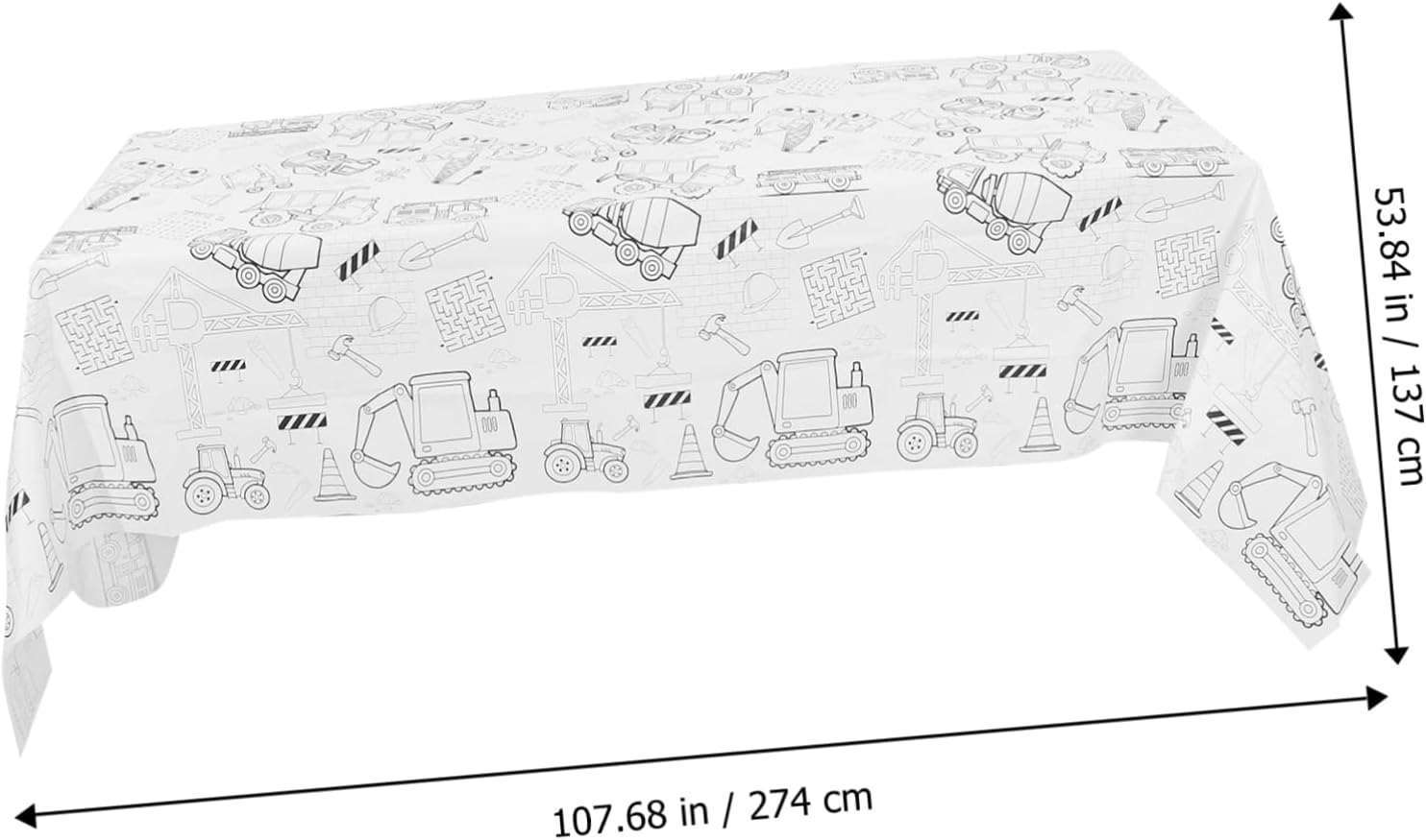 Birthday Coloring Tablecloth for Parties and Celebrations