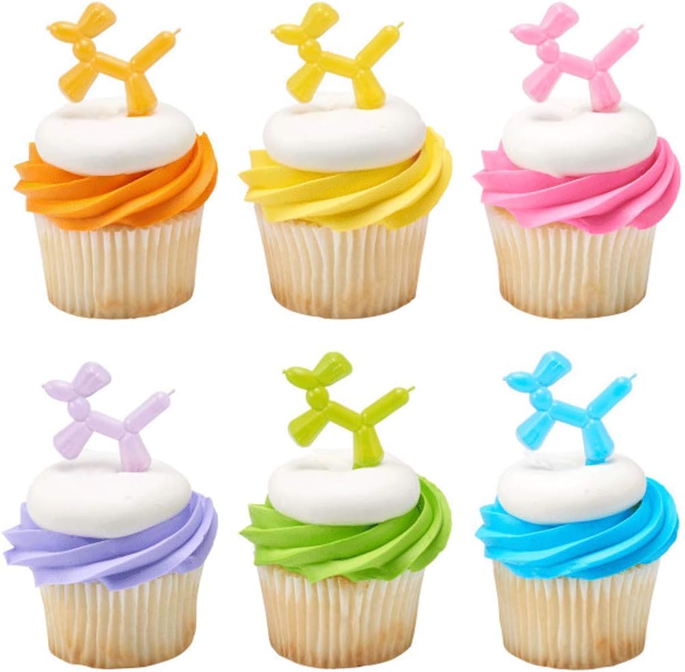 Balloon Animal Cupcake Picks - 24 Assorted