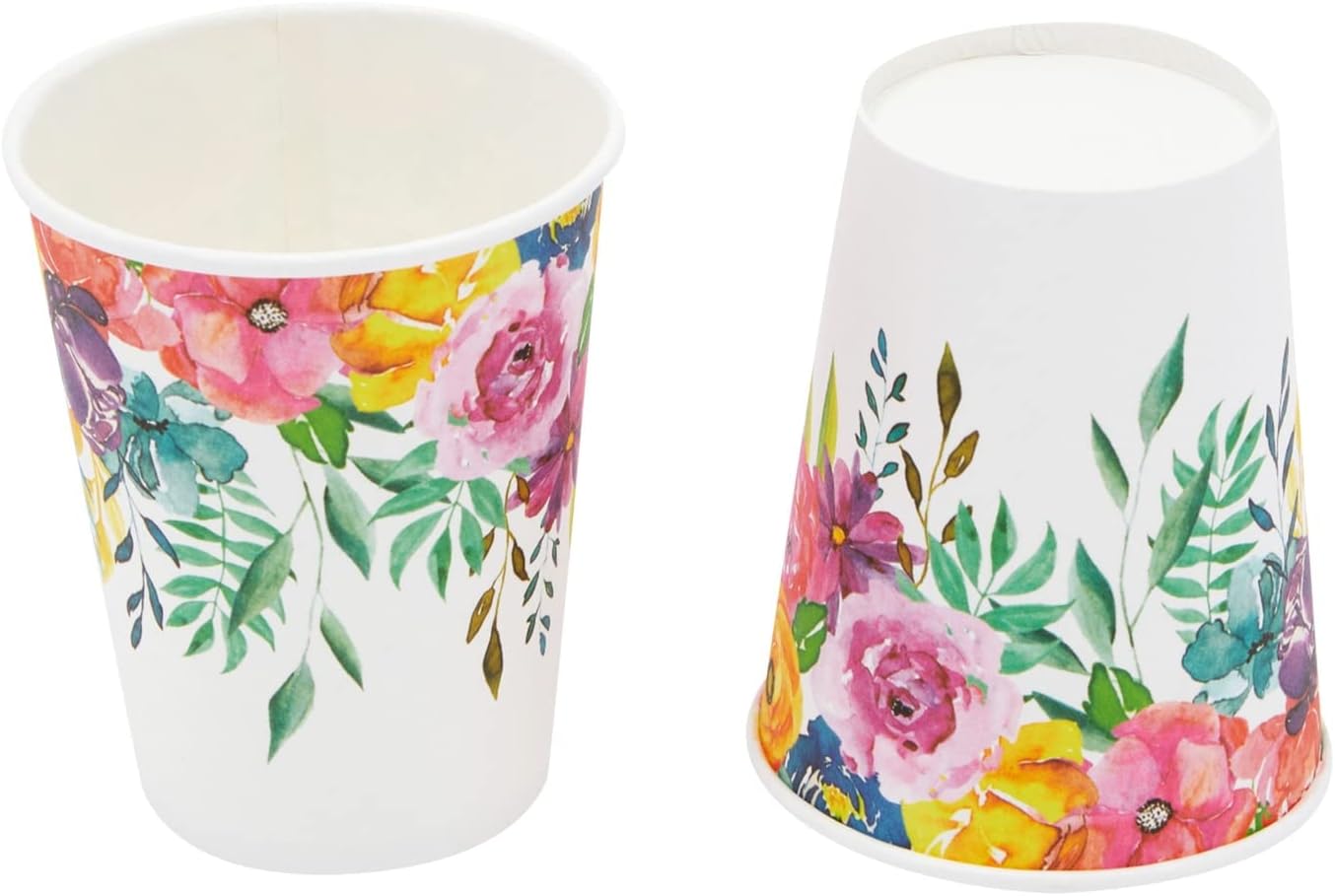144-Piece Floral Tea Party Supplies for 24 Guests