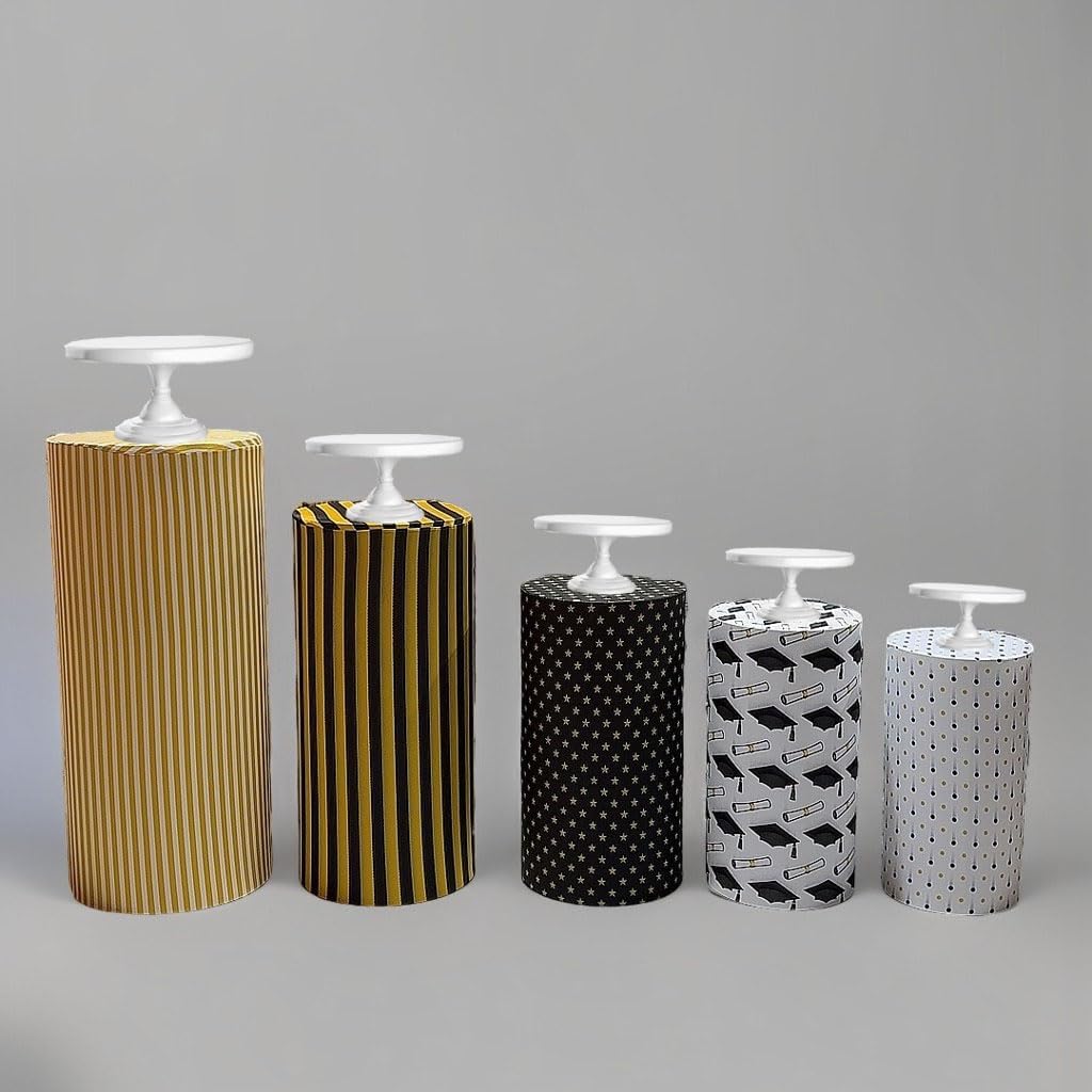 5 Piece Stretch Cylinder Covers for Dessert Tables
