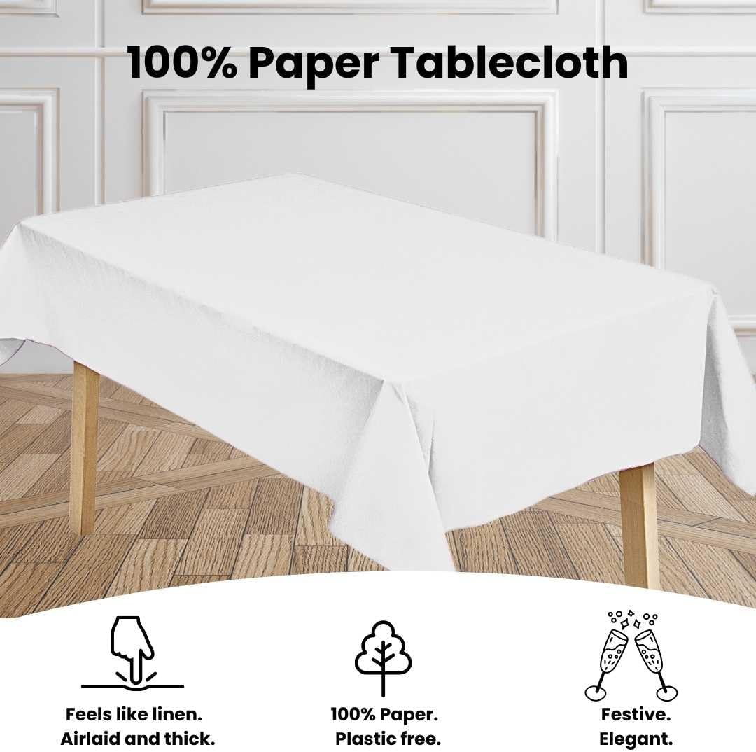 Fair Goods Airlaid 100 Paper Tablecloths 70 X 48