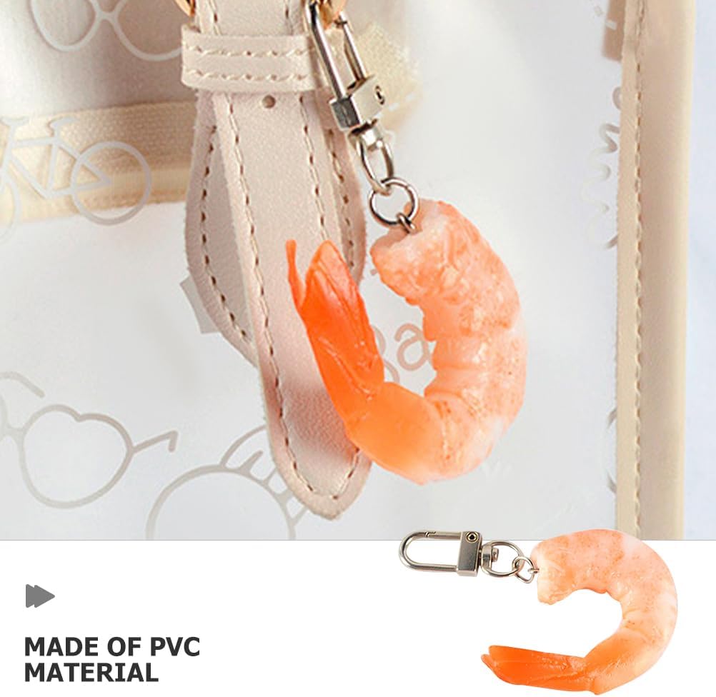 LOGOFUN 20 pcs Realistic Shrimp Keychain Pendants