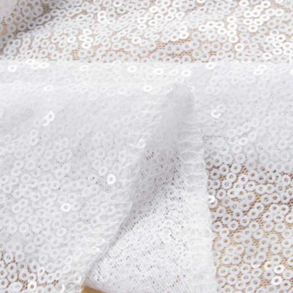 DUOBAO White Aisle Runner Wedding 4ftx15ft Carpet Sparkling Decor