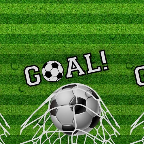 Soccer Themed Tablecloth Set for Birthday Party 3pcs 108x55in