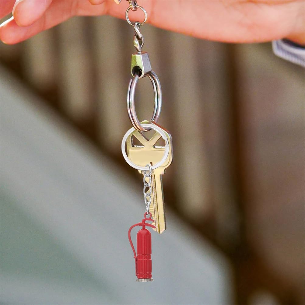 LUOZZY 4pcs Firefighter Keychain Decor