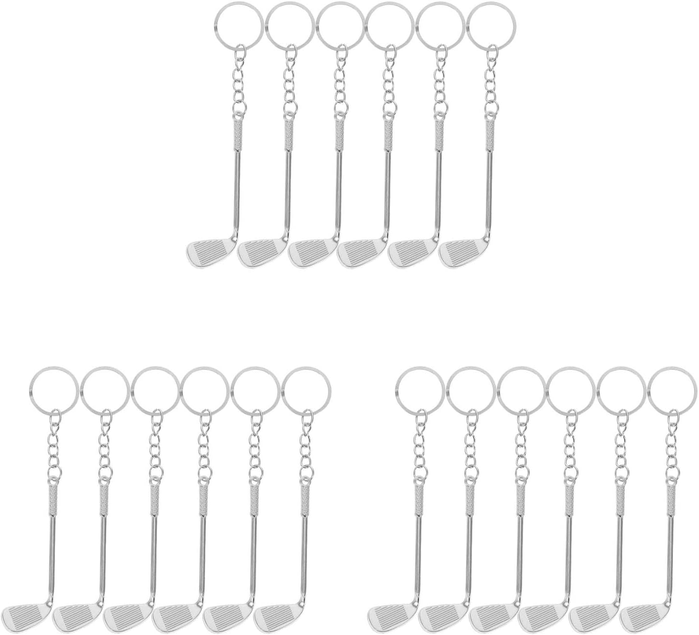 LOGOFUN 18PCS Mini Golf Keychain Alloy Set