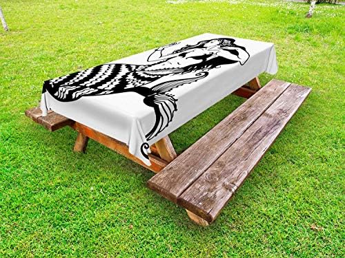 Ambesonne Underwater Mermaid Tablecloth 58x84