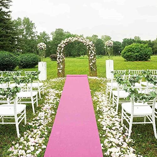 Pink Wedding Aisle Runner 10m 30m Floor Rug for Ceremony