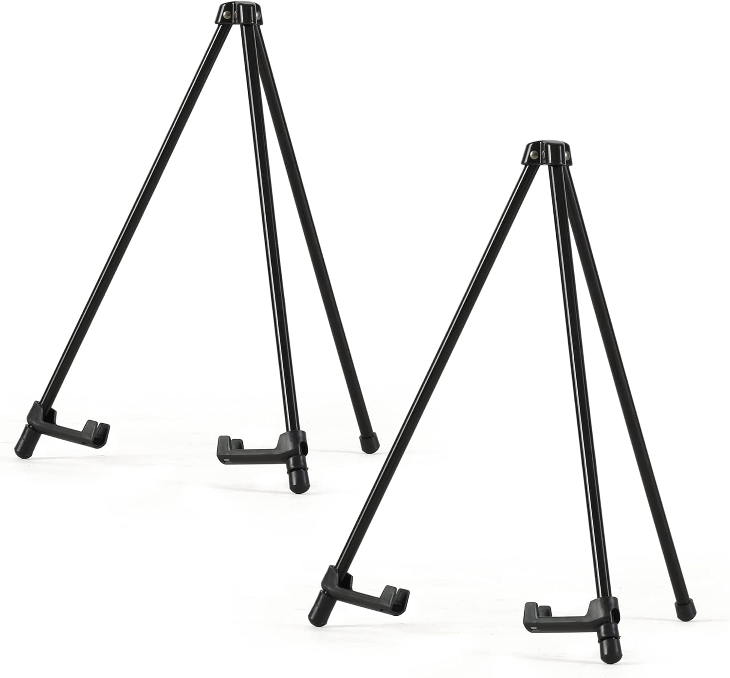 14 Inch High Tabletop Display Easel Stand - Black Steel 2 Pack