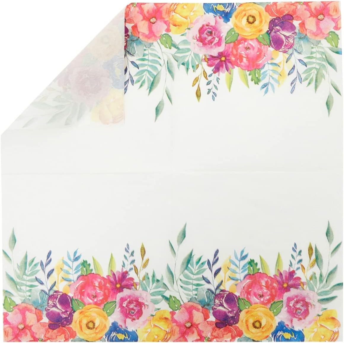 144-Piece Floral Tea Party Supplies for 24 Guests