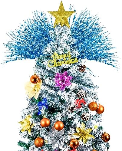 Christmas Glitter Berry Stem Decorations 24 PCS