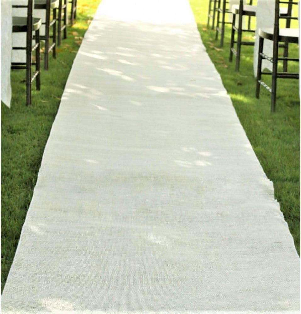 POSHNPRETTY Burlap Wedding Aisle Runner 36x100